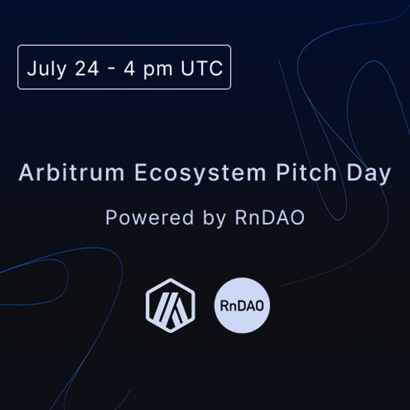 Cover Image for Arbitrum Ecosystem Pitch Day by RnDAO