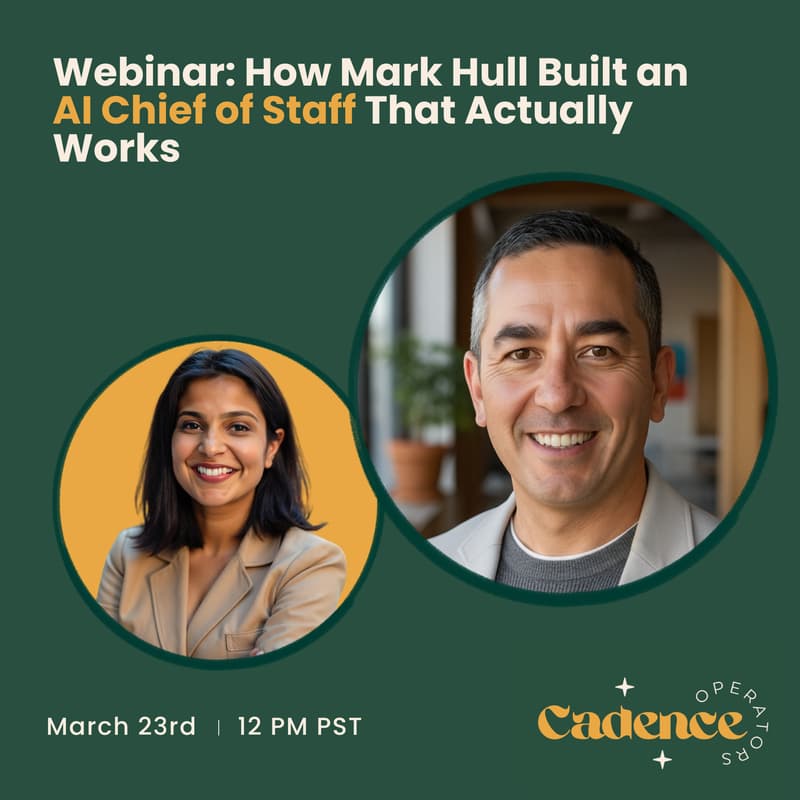 Cover Image for Webinar: How Mark Hull Built an Al Chief of Staff That Actually Works