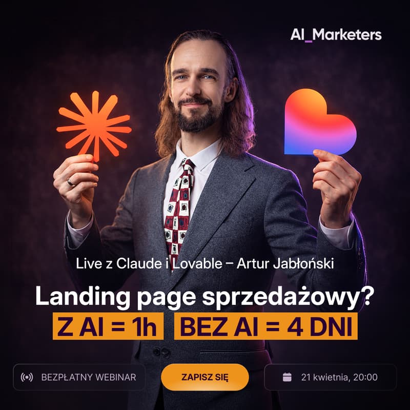 Cover Image for Landing page w 1h dzięki AI – od pomysłu do działającej strony