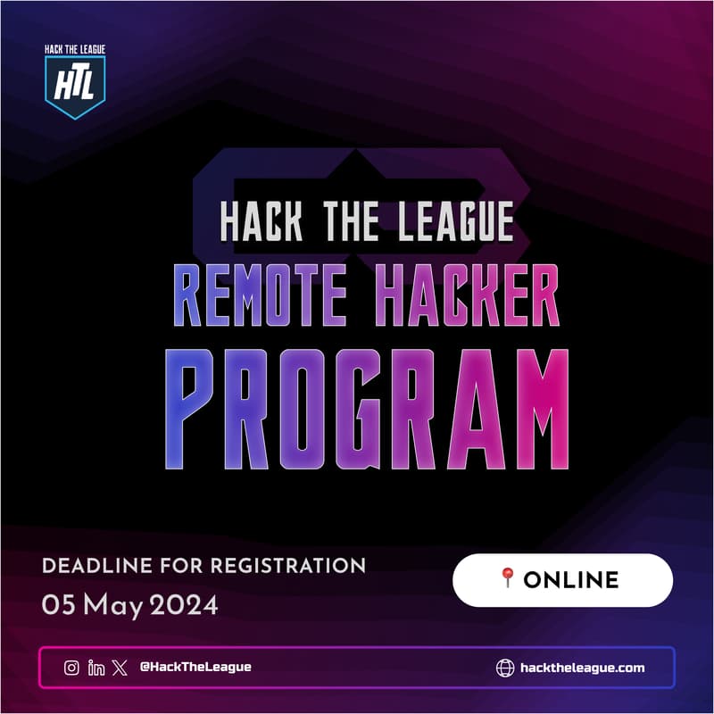 Hack The League: Remote Hacker Program · Luma