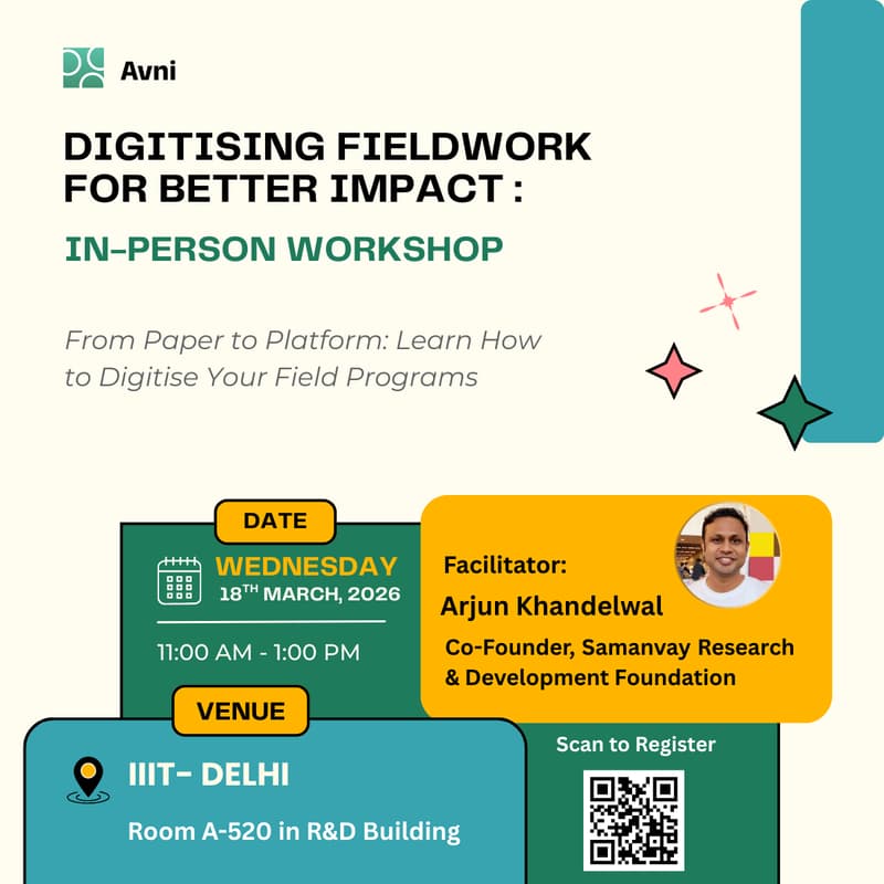Cover Image for Digitising Fieldwork for Better Impact : In-person Workshop in Delhi