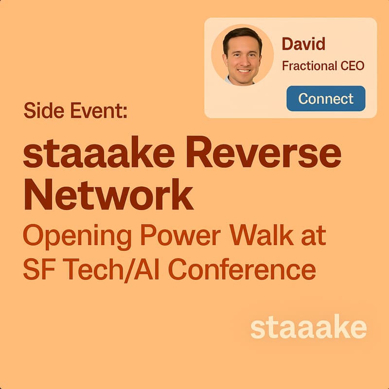 Cover Image for Side Event: staaake Reverse Network Opening Power Walk at SF Tech/AI Conference