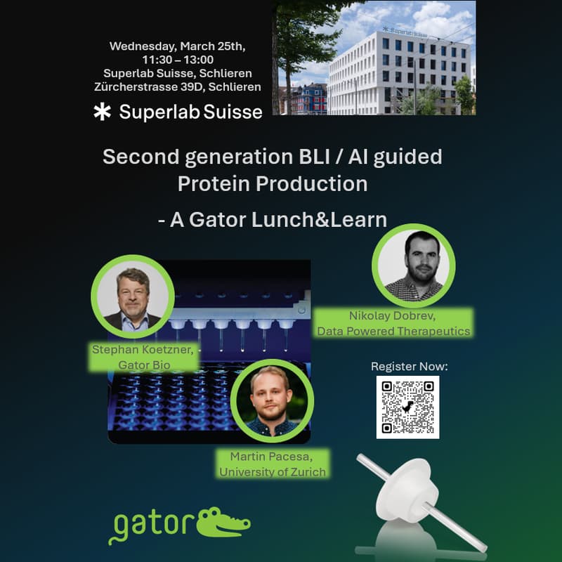 Cover Image for Gator Lunch & Learn: 2nd Generation BLI & AI-Guided Protein Design
