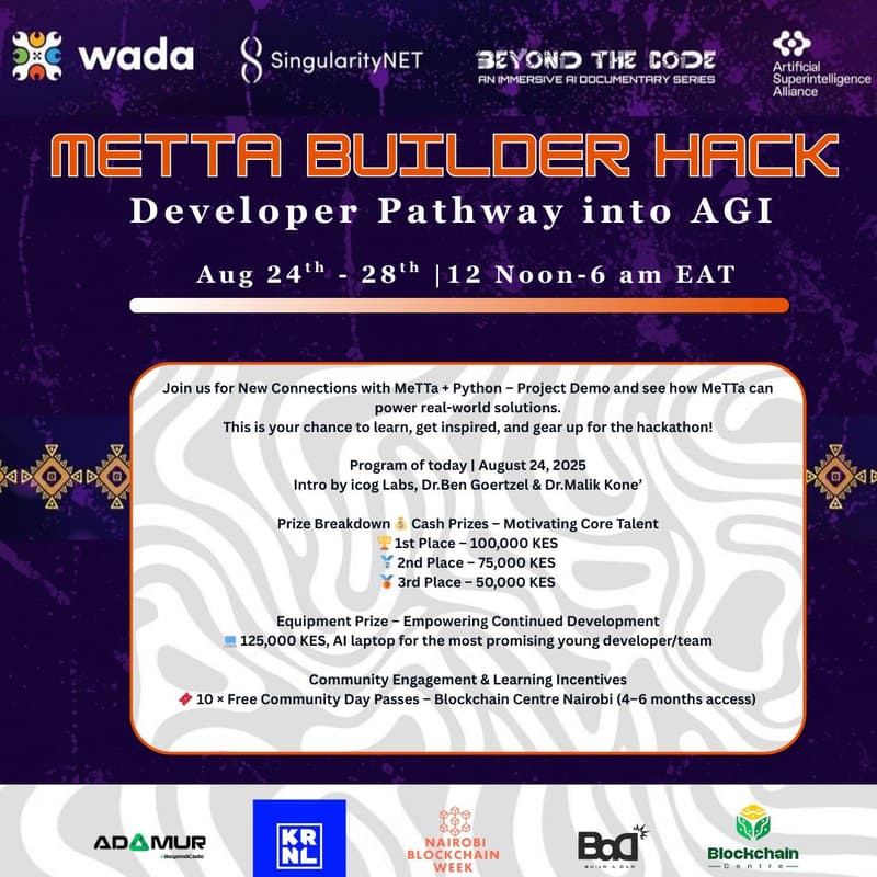 Cover Image for Nairobi Blockchain Week 🔝Artificial General Intelligence  Track