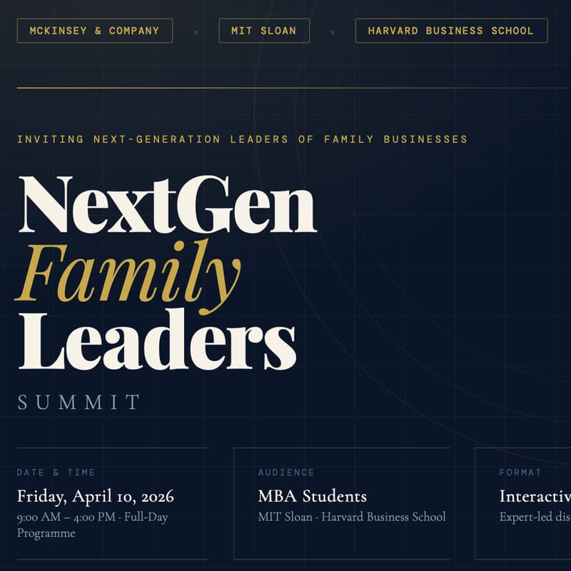 Cover Image for McKinsey x MIT x Harvard NextGen Family Leaders Summit