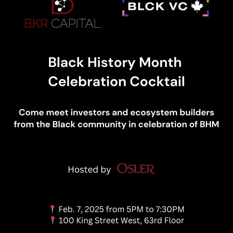 Cover Image for BKR Capital & BLCK VC Presents BHM Cocktail (Toronto)