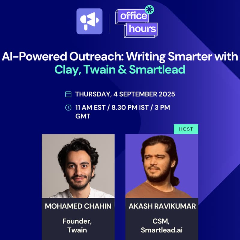 Cover Image for AI-Powered Outreach: Writing Smarter with Clay, Twain & Smartlead
