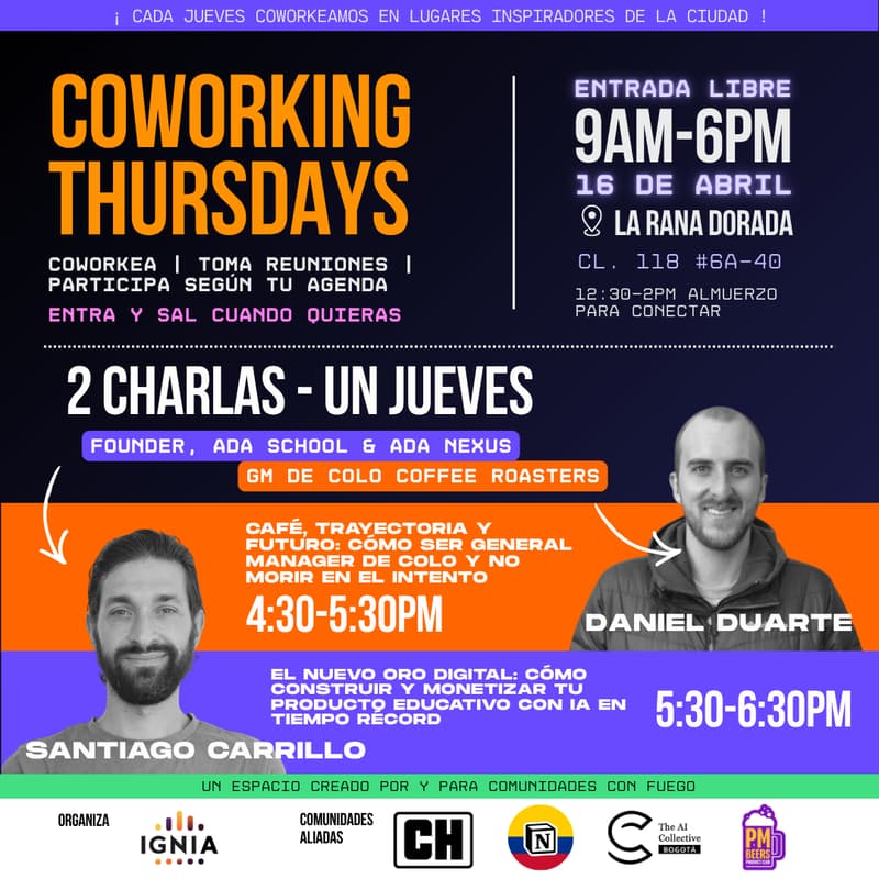 Cover Image for Coworking Thursdays - 16 de Abril