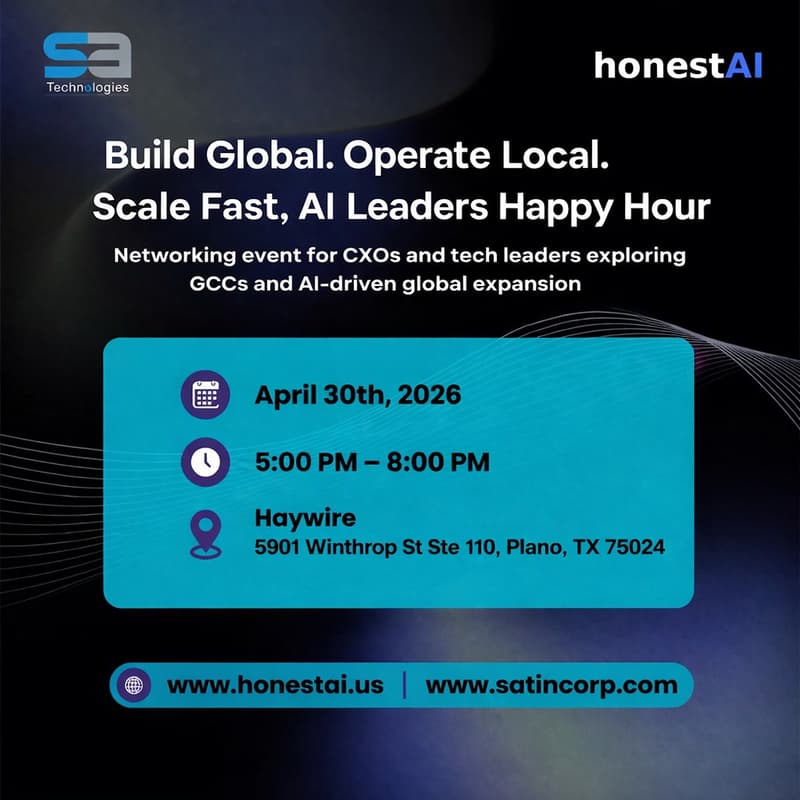 Cover Image for Build Global. Operate Local. Scale Fast, AI Leaders Happy Hour, Dallas, TX Edition