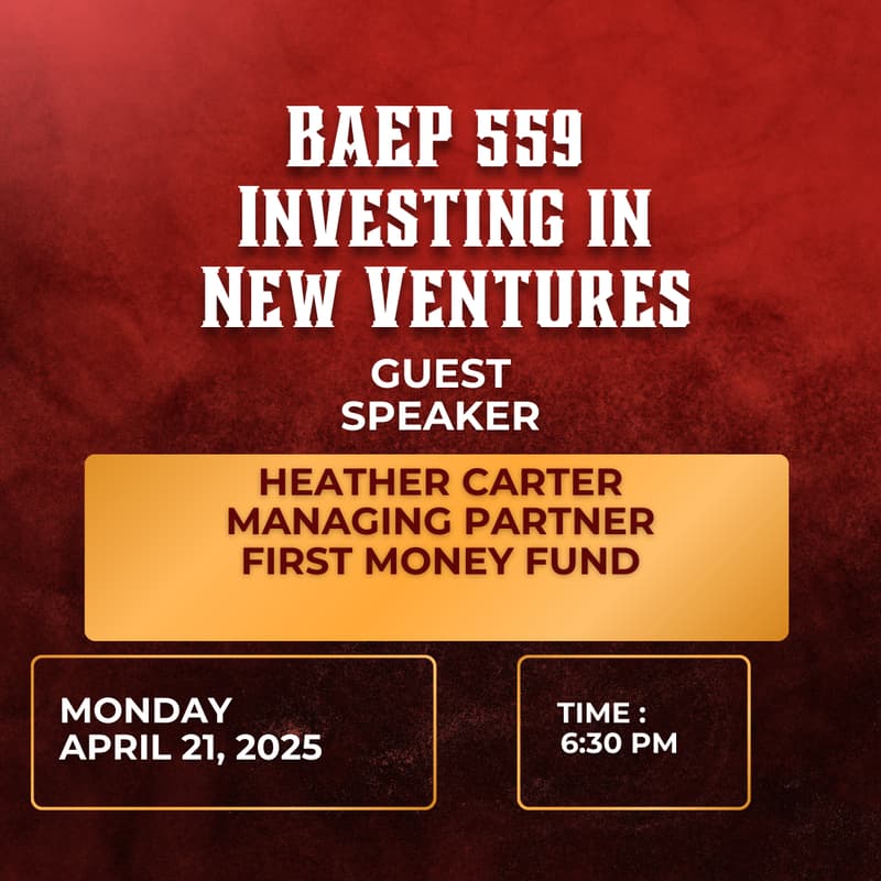 Cover Image for BAEP 559 Guest Speaker Series