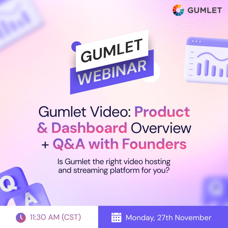 Cover Image for Gumlet Video: Product & dashboard overview + Q&A with founders