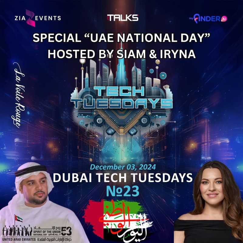 Cover Image for Dubai Tech Tuesdays No. 23 - Special "UAE National Day" Edition - Hosted By Siam and Iryna