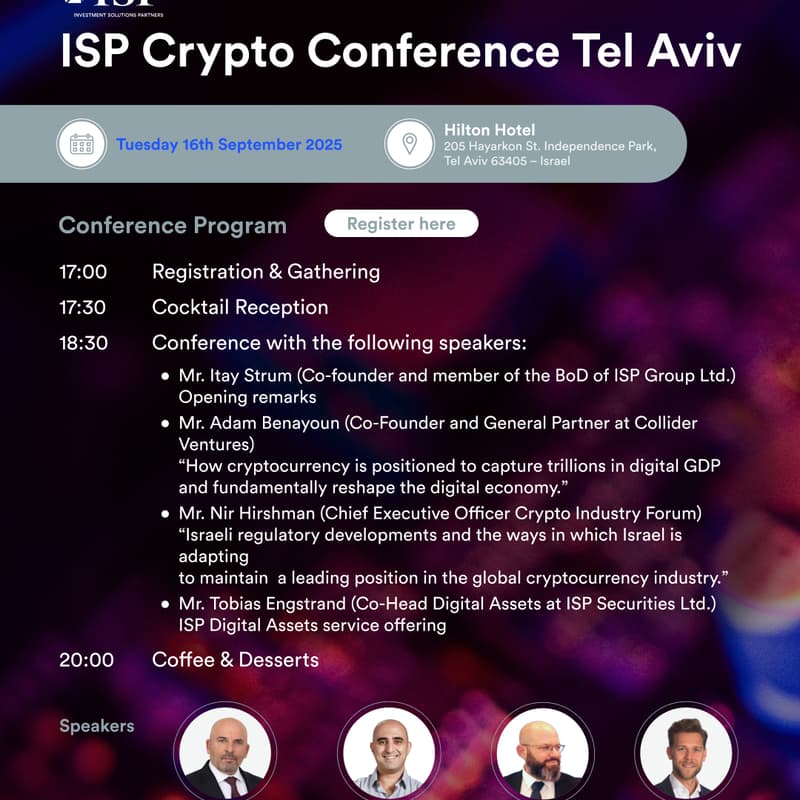 Cover Image for ISP Crypto Conference Tel Aviv