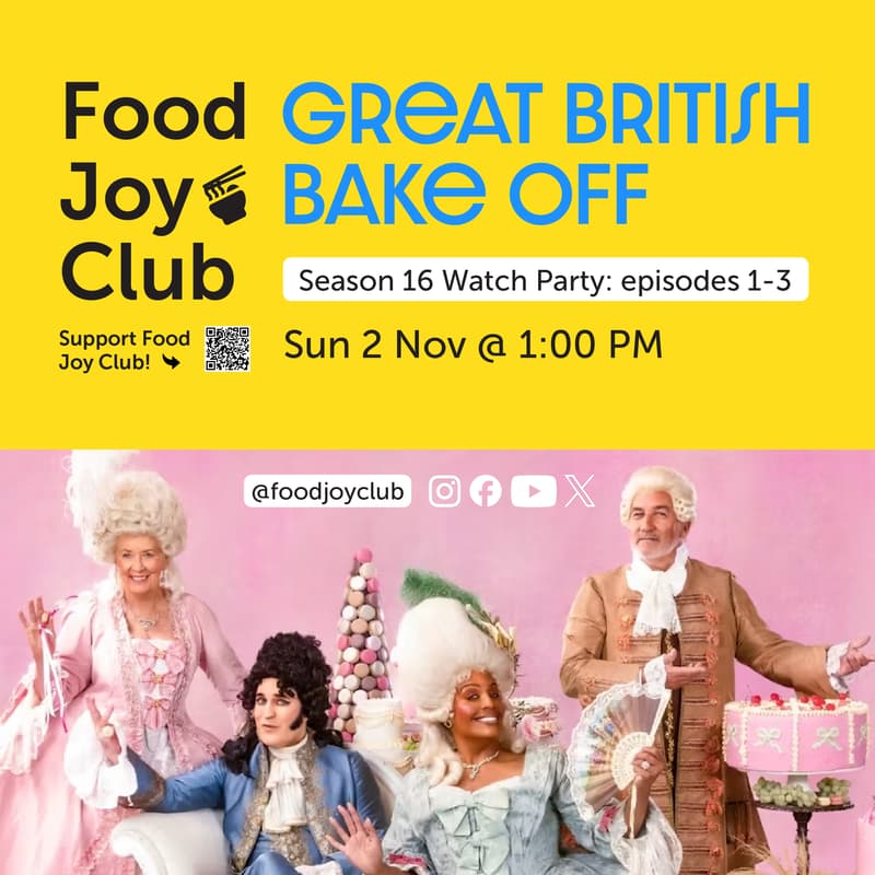 Cover Image for Great British Bake Off: S16 Watch Party (E1-3)!