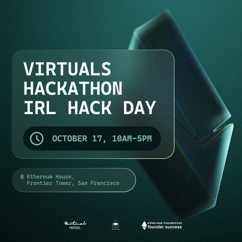 Cover Image for Virtuals Hackathon IRL Hack Day @ Ethereum House, SF