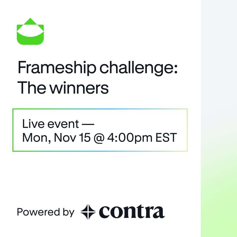 Cover Image for Frameship Challenge: Winner's Announcement