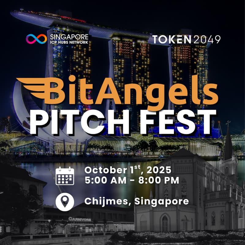 Cover Image for BitAngels Pitchfest x ICP Hubs x Network School Singapore Token2049