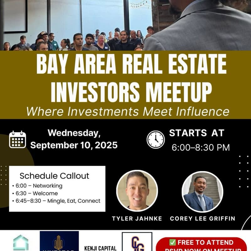 Cover Image for Bay Area Real Estate Investors Meetup - Connect. Collaborate. Close Deals.