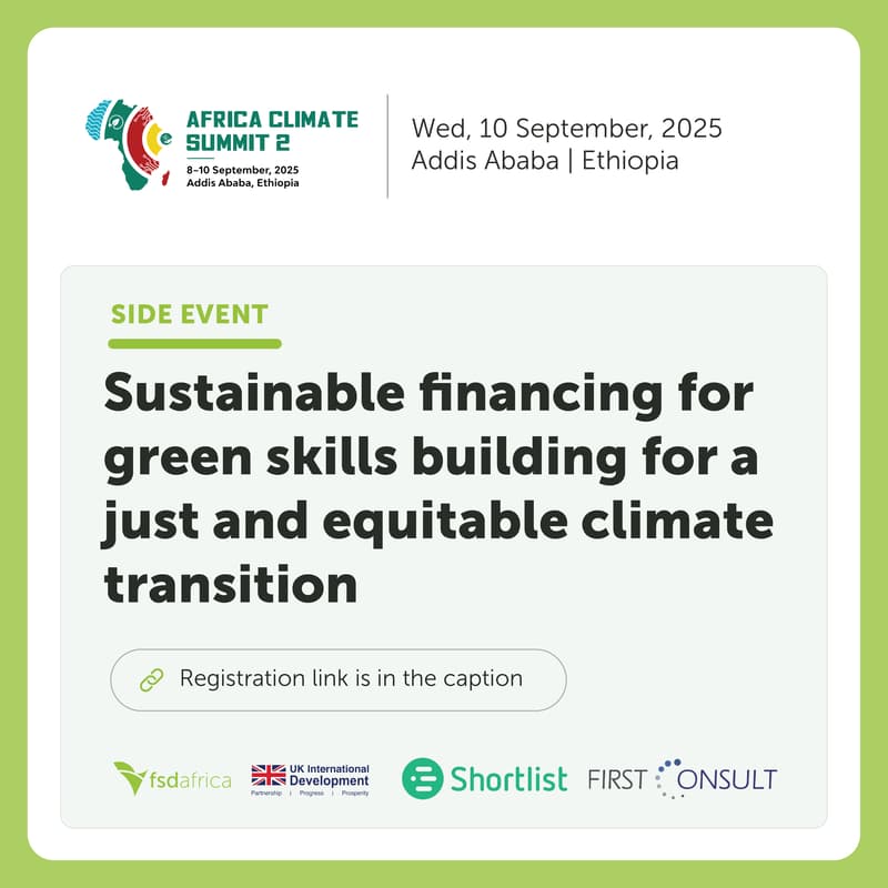 Cover Image for Sustainable financing for green skills building for a just & equitable climate transition