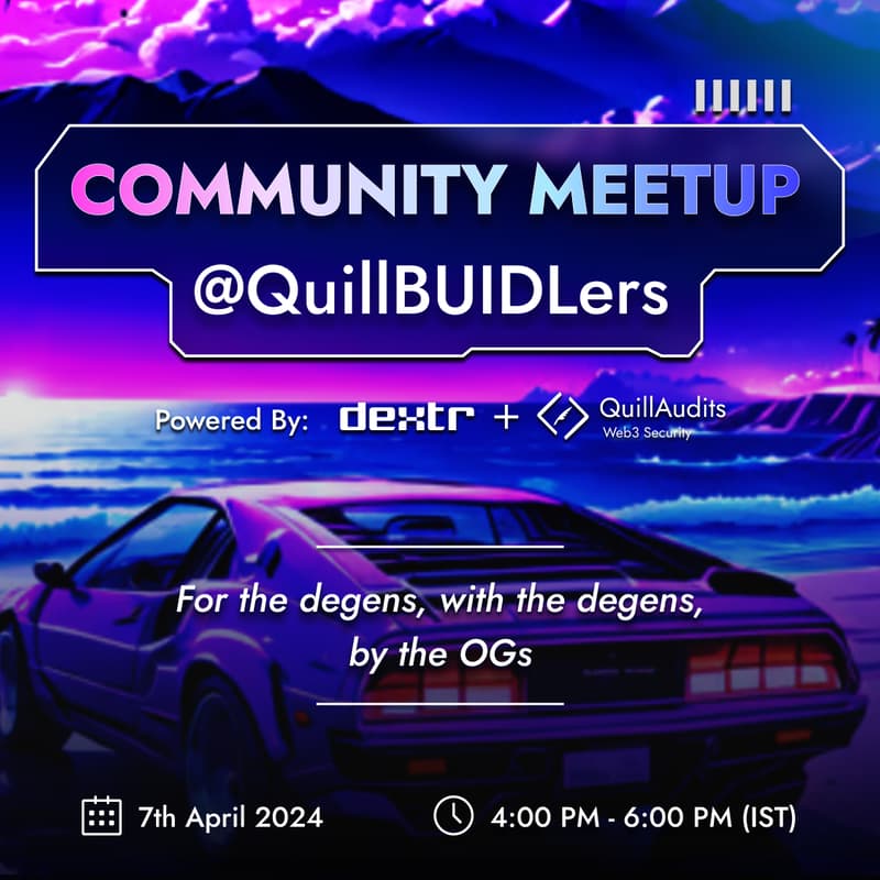 Cover Image for Community Meetup Delhi @ QuillBuidlers