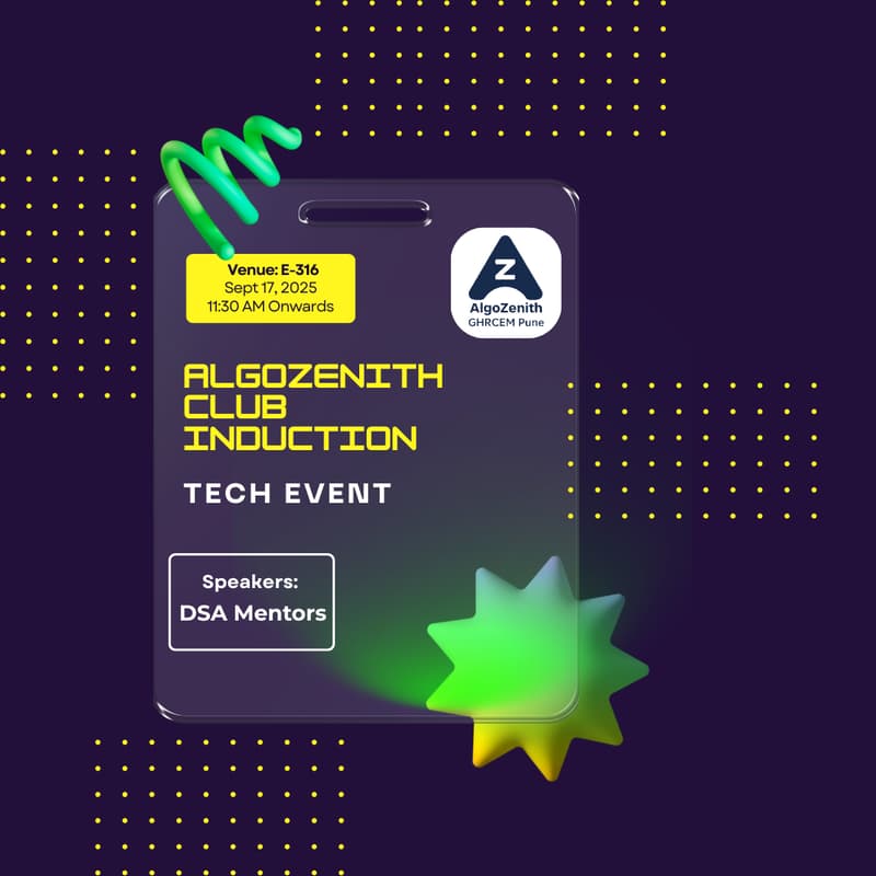 Cover Image for AlgoZenith Club Induction RSVP