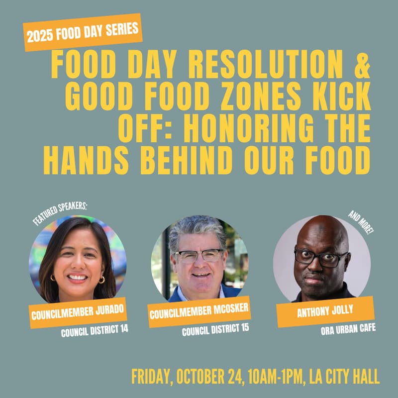 Cover Image for Food Day Resolution & Good Food Zones Kick Off: Honoring the Hands Behind our Food