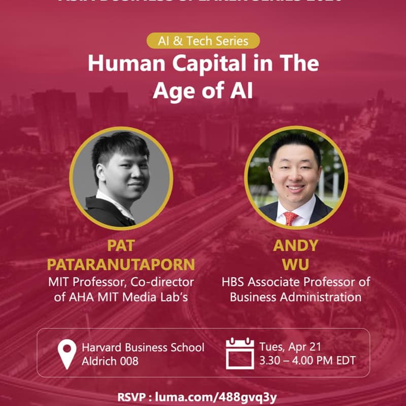 Cover Image for Human Capital in the Age of AI with Dr.Pat and Professor Andy Wu