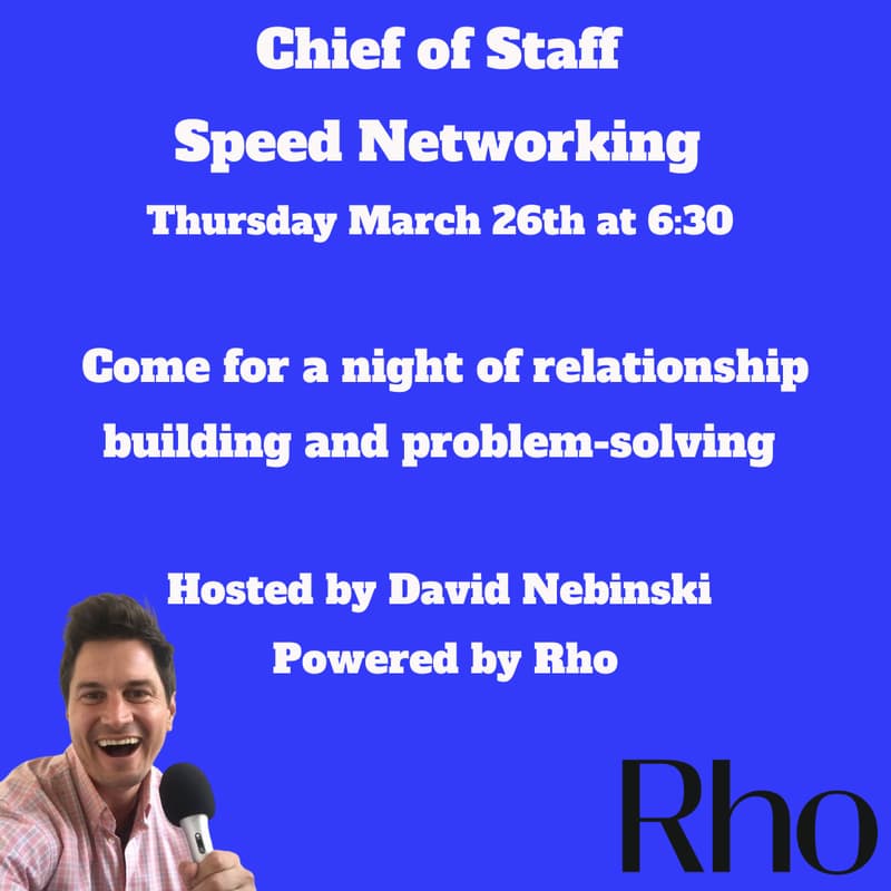 Cover Image for Chief of Staff Speed Networking (Thurs March 26)