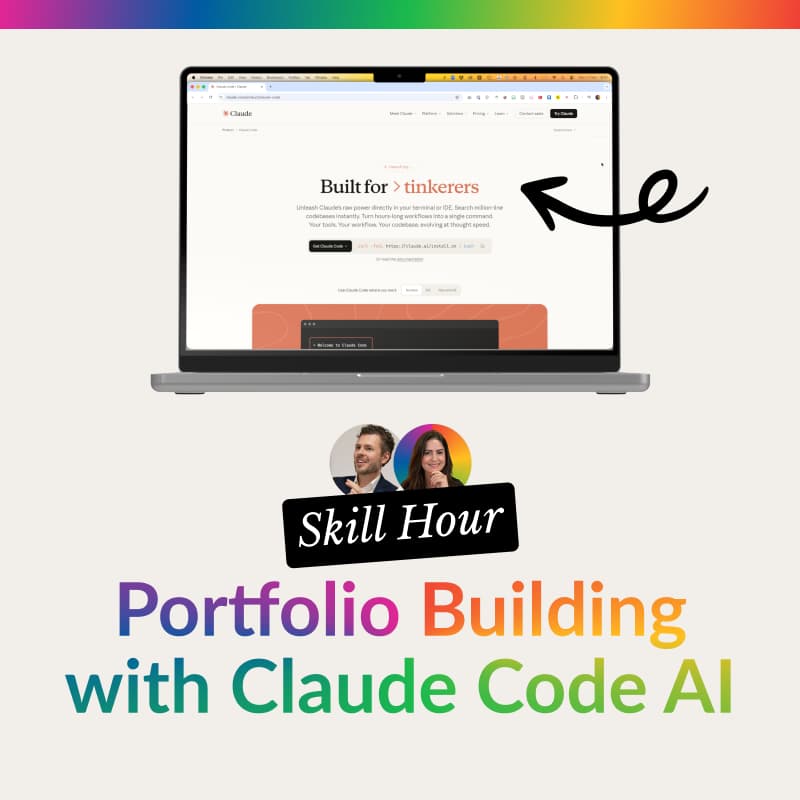 Skill Hour: AI Assisted Portfolio Building with Claude Code · Zoom · Luma