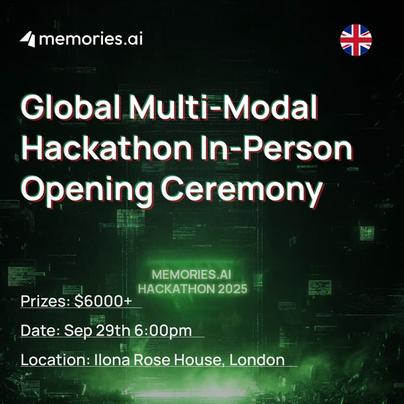 Cover Image for Memories.ai Global Multi-Modal Hackathon In-Person Opening Ceremony