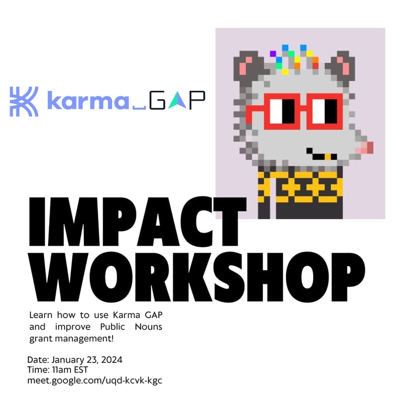 Cover Image for Impact Workshop with Karma GAP and Public Nouns