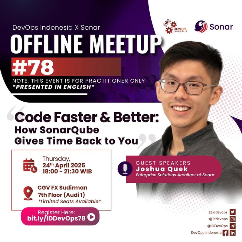 Cover Image for (Offline Meetup #78) DevOps Indonesia x Sonar