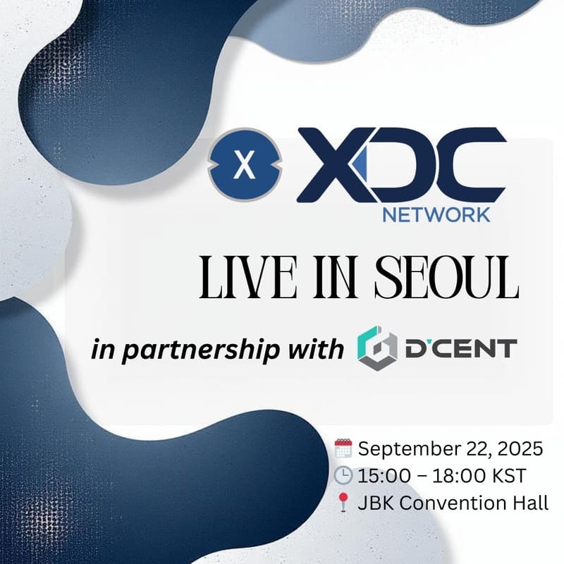 Cover Image for XDC NETWORK:Live in Seoul in Partnership with D'CENT Wallet