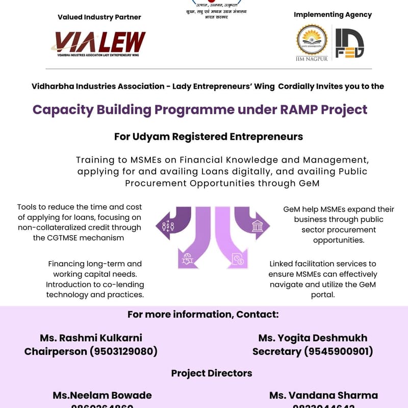 Cover Image for InFED and VIA LEW presents Training to MSMEs under the RAMP Project