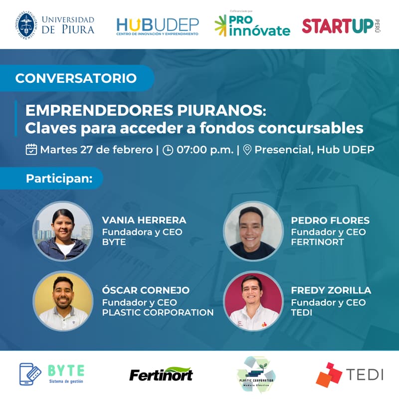Cover Image for Conversatorio: Emprendimientos Piuranos: Claves para acceder a fondos concursables