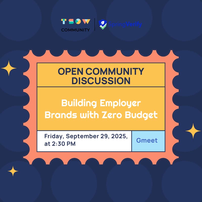 Cover Image for Open Community Discussion - Building Employer Brands with Zero Budget