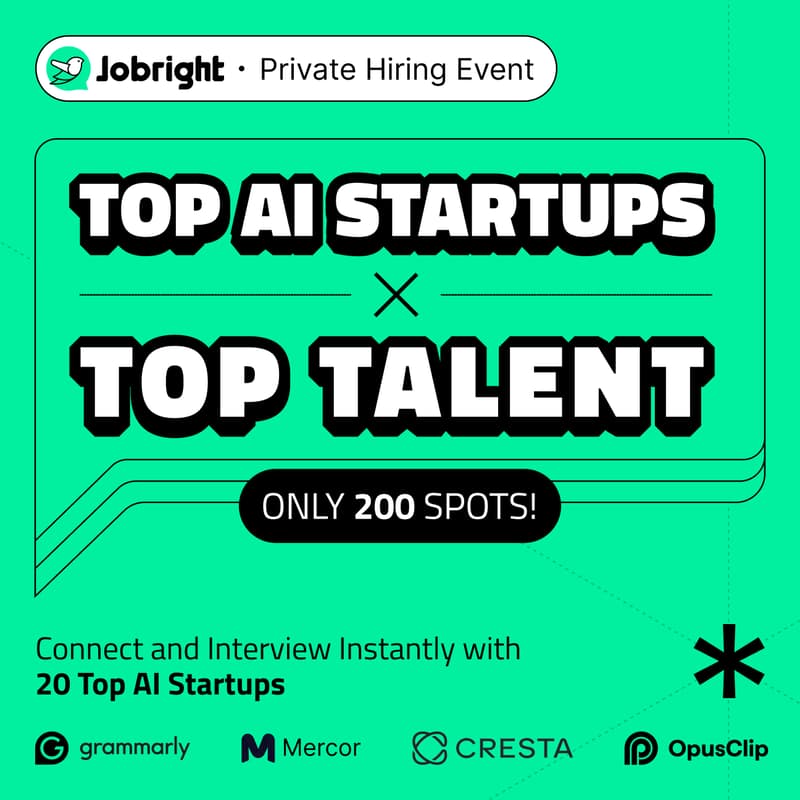 Cover Image for Top AI Startups X Top Talent - Jobright Hiring Event