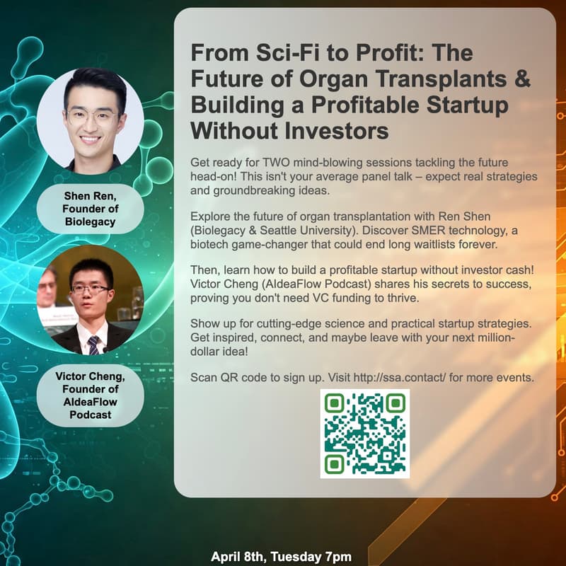Cover Image for From Sci-Fi to Profit: The Future of Organ Transplants & Building a Profitable Startup Without Investors