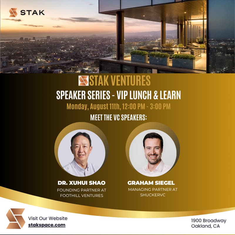 Cover Image for STAK Ventures: Speaker Series - VIP Lunch & Learn