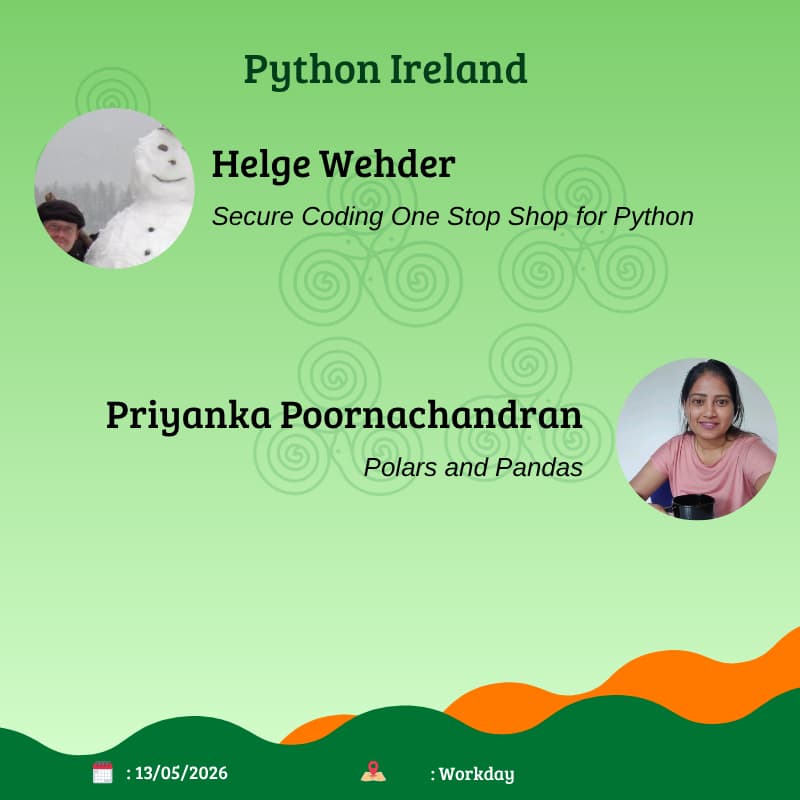 Cover Image for Python Ireland May 2026 Meetup