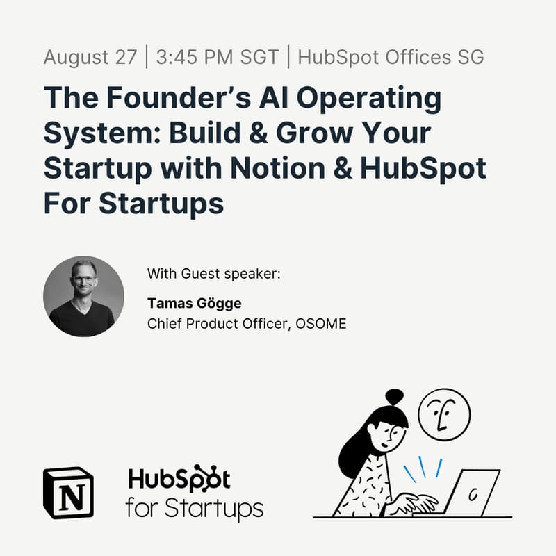 Cover Image for The Founder's AI Operating System: Build & Grow Your Startup with Notion & HubSpot For Startups