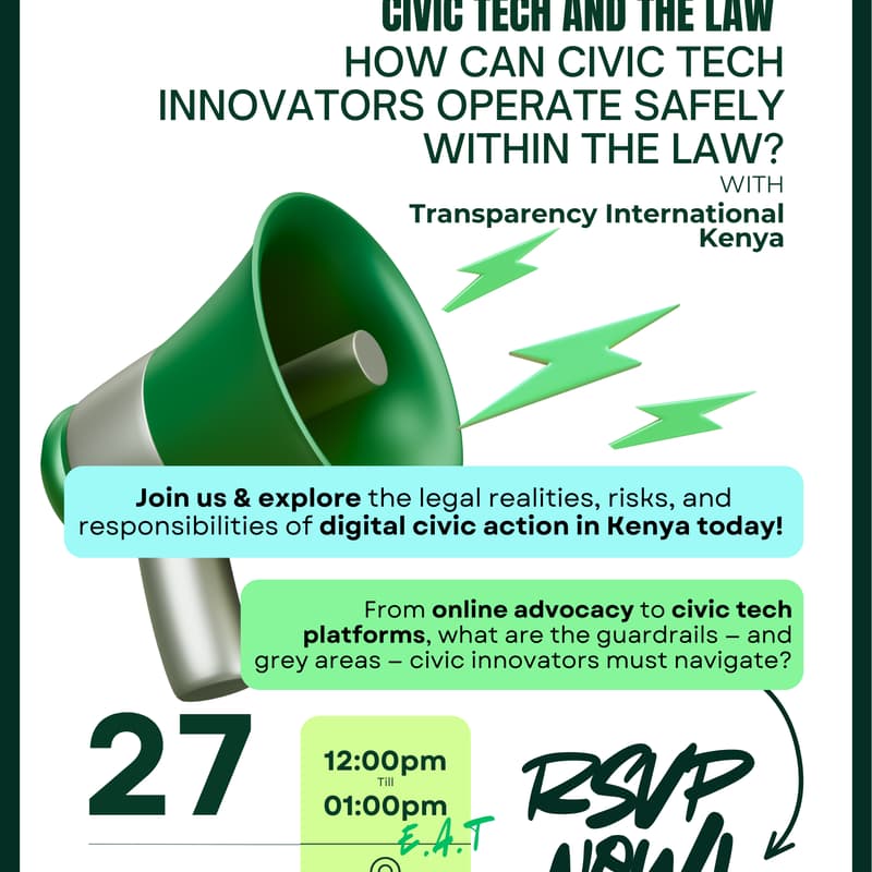 Cover Image for tfn Webinar: Civic Tech & The Law (with Transparency International)