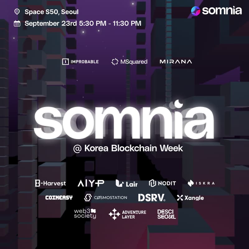 Cover Image for Somnia @ Korea Blockchain Week