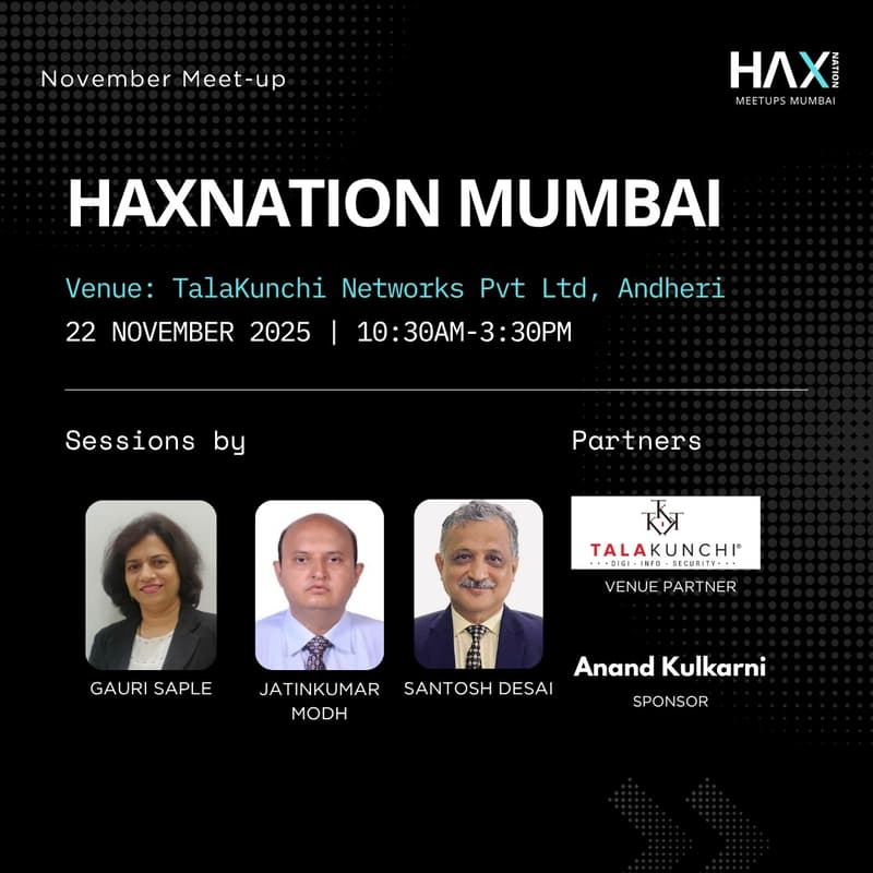 Cover Image for Haxnation Meetups Mumbai: November Meetup