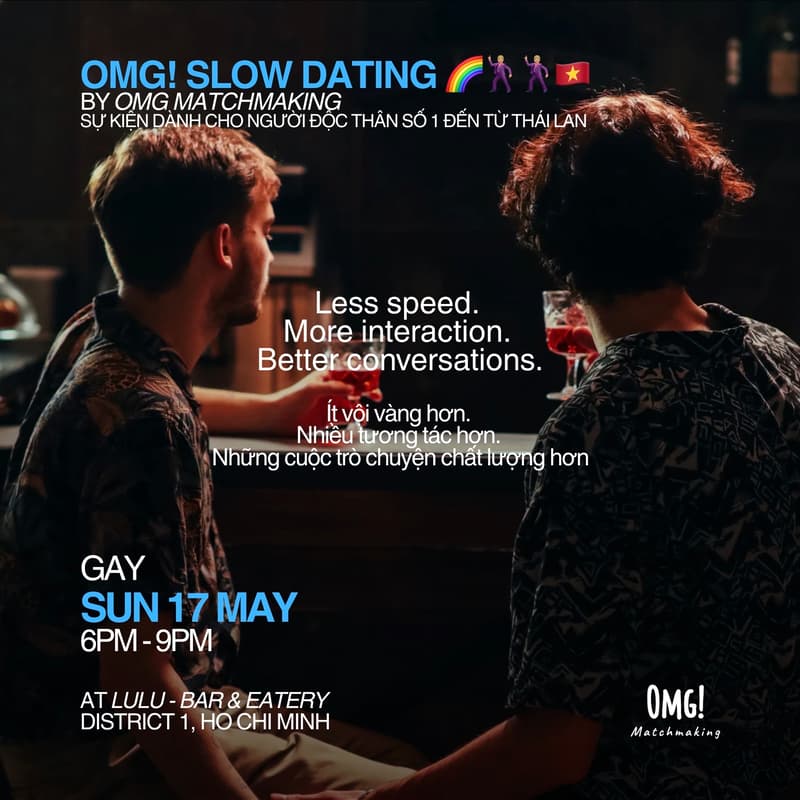 Cover Image for Speed Dating by OMG Matchmaking OMG! Slow Dating — Gay Round 🌈🕺🏼🕺🏼🇻🇳✨