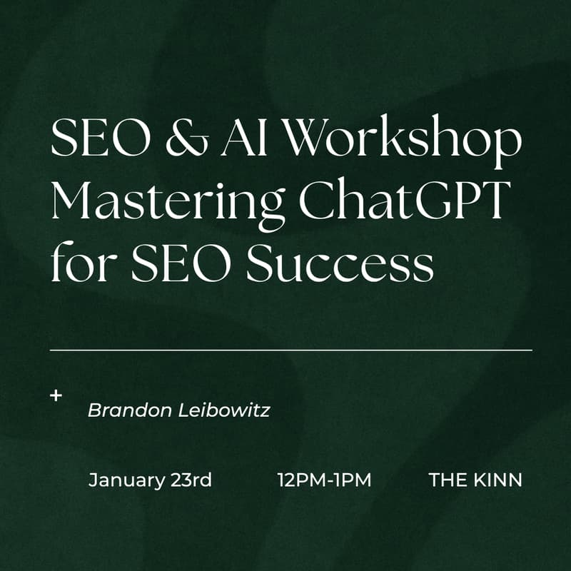 Cover Image for SEO & AI Workshop – Mastering ChatGPT for SEO Success
