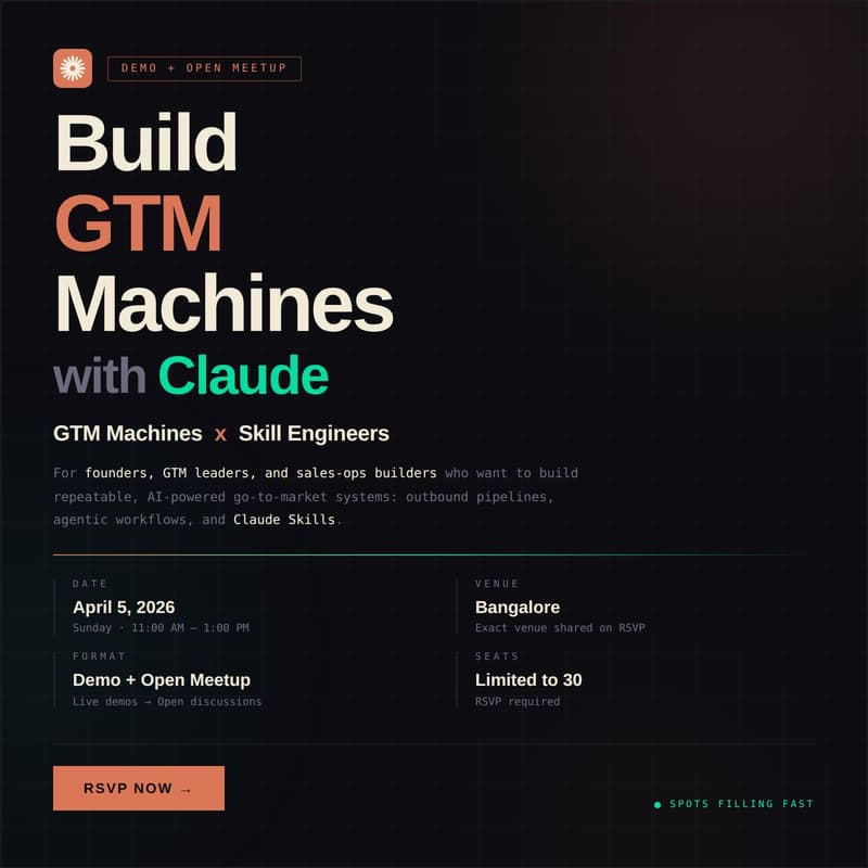 Cover Image for Build GTM Machines with Claude - GTM Machines X Skill Engineers