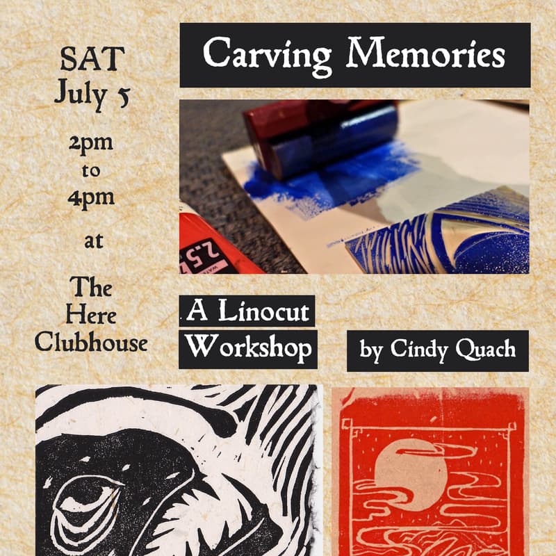 Cover Image for Carving Dreams - A Linocut Workshop With Cindy Quach