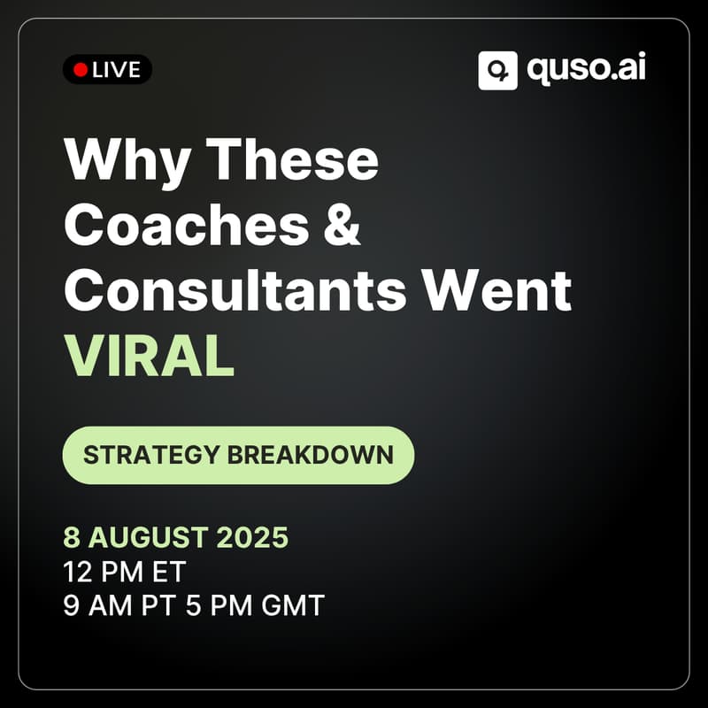 Cover Image for Why These Coaches & Consultants Went Viral [Live Strategy Breakdown]