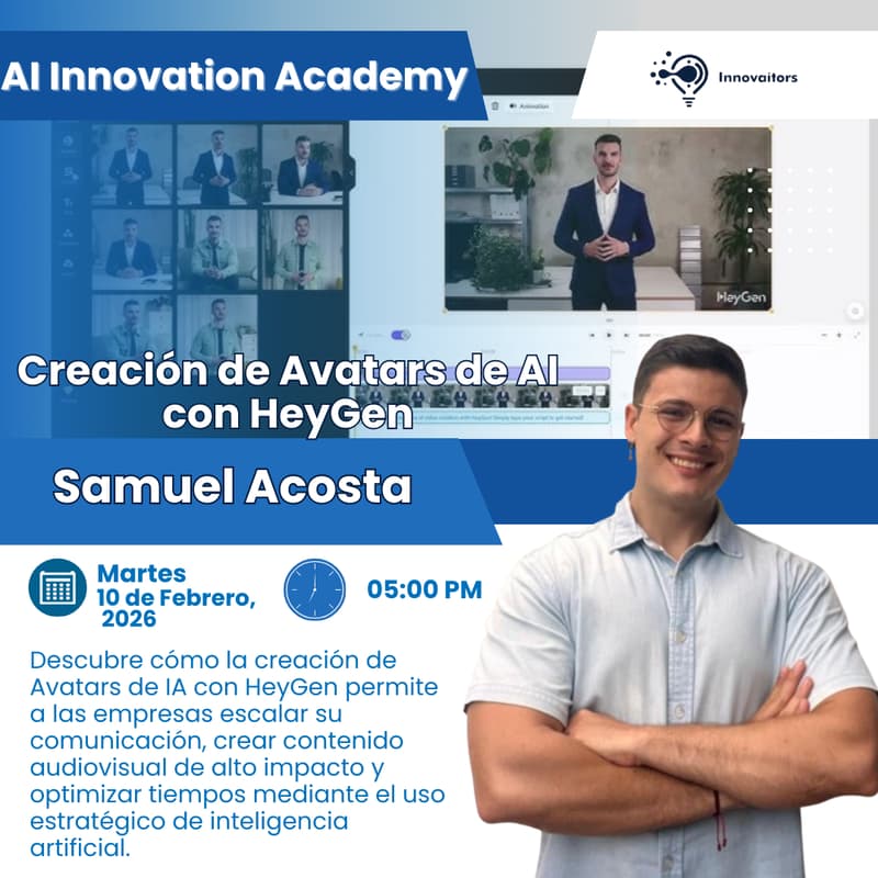 Foto de portada de Creación de Avatars de AI con HeyGen - AI Innovation Academy